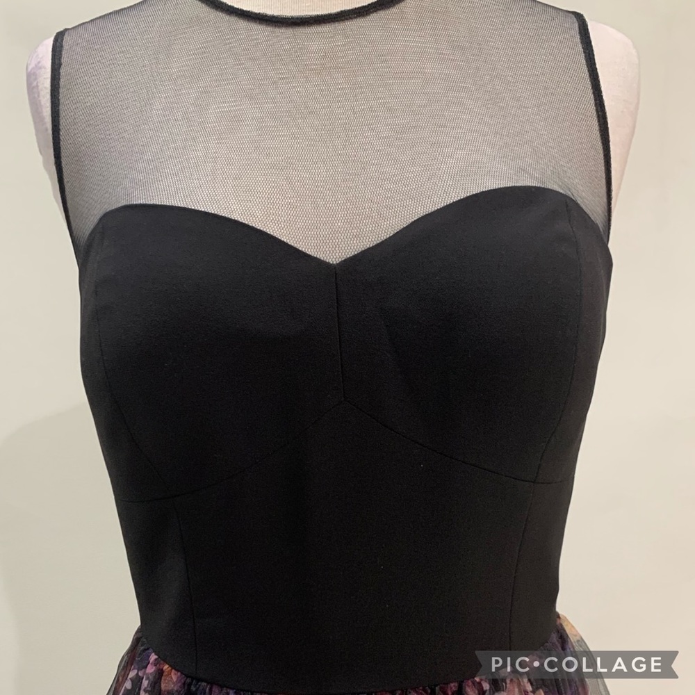 Aidan mattox organza floral skirt midi dress - Picture 9 of 10